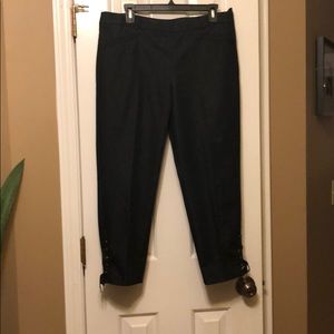 Talbots crop pants in dark stretch denim, 12P